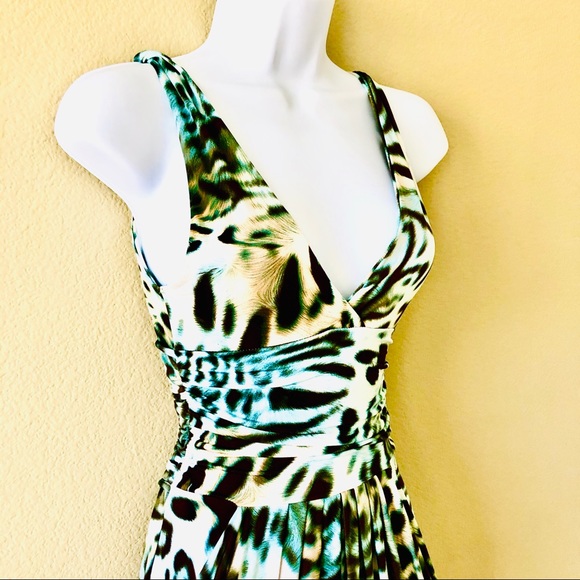 BLOCKOUT⚡️Animal Prints V-Cut Neck Mini Dress_M - Picture 4 of 8